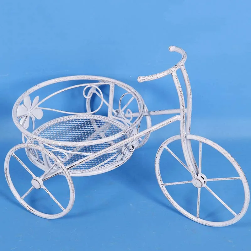 Wrought Iron Vintage cart Flower Pots Bicycle Plant Stand