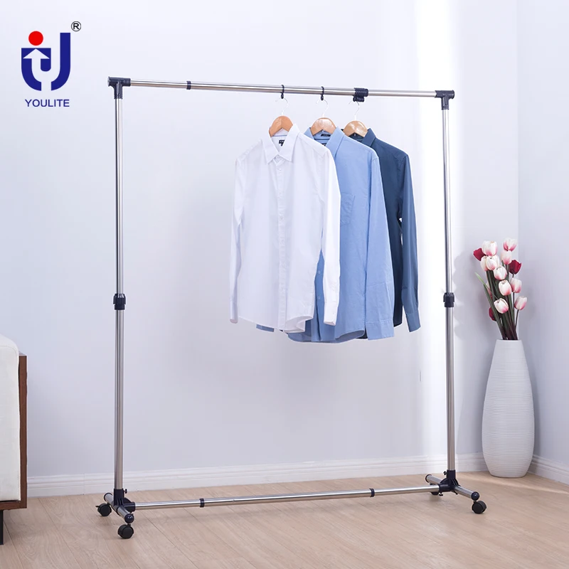 4 foot coat rack hanging with wheels black