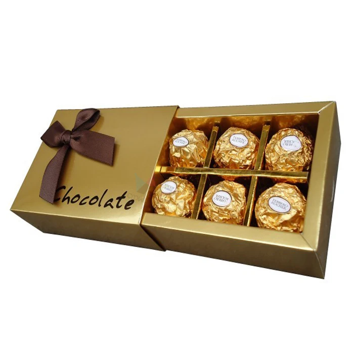 Empty luxury handmade chocolate box with custom logo