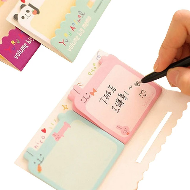 Mily Lovely Cute Cartoon Sticky Note Self-stick Note Pack of 8 and 25 Sheets per Pack notepads