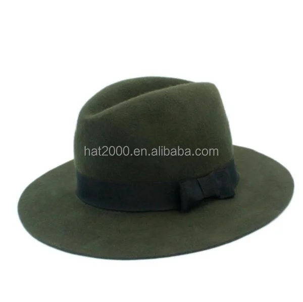 Hats made in china Wool Wide Brim Felt Fedora Hat For Elegant Women