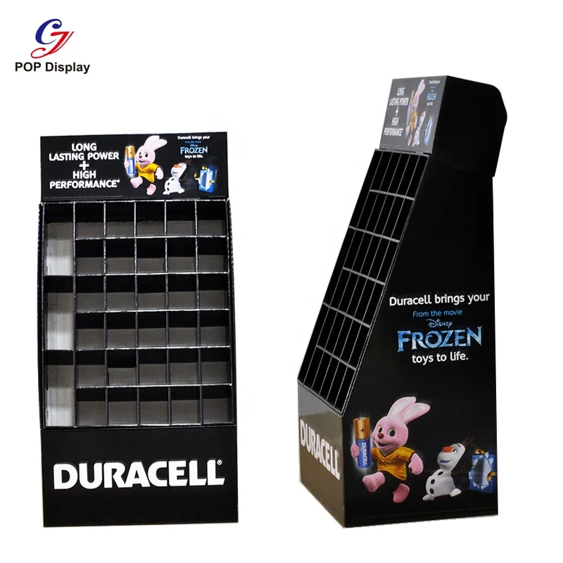 Wholesale POP Merchandising Corrugated Cardboard Display Stand Custom Paper Display Floor Standing For Battery Electronic Store