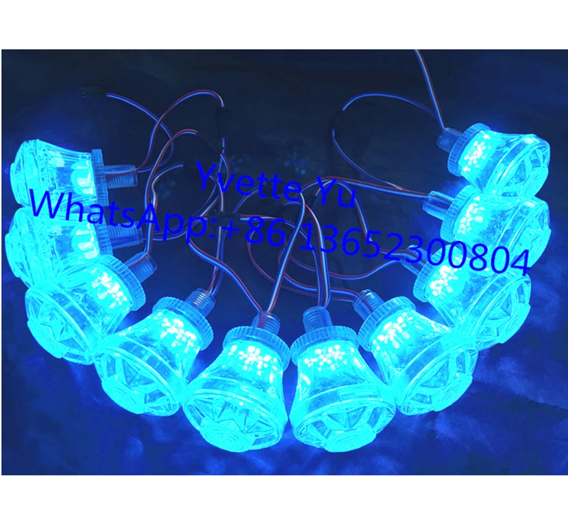 Cabochon Pixel Led lights 60mm turbo bulb UCS2903 9leds DC24V for amusement rides