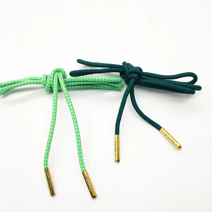 neon color round dress shoe laces with LOGO tipping