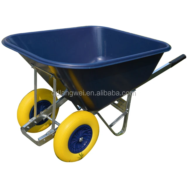
750lbs capacity 10cuft Trojan dual wheel wheelbarrow 