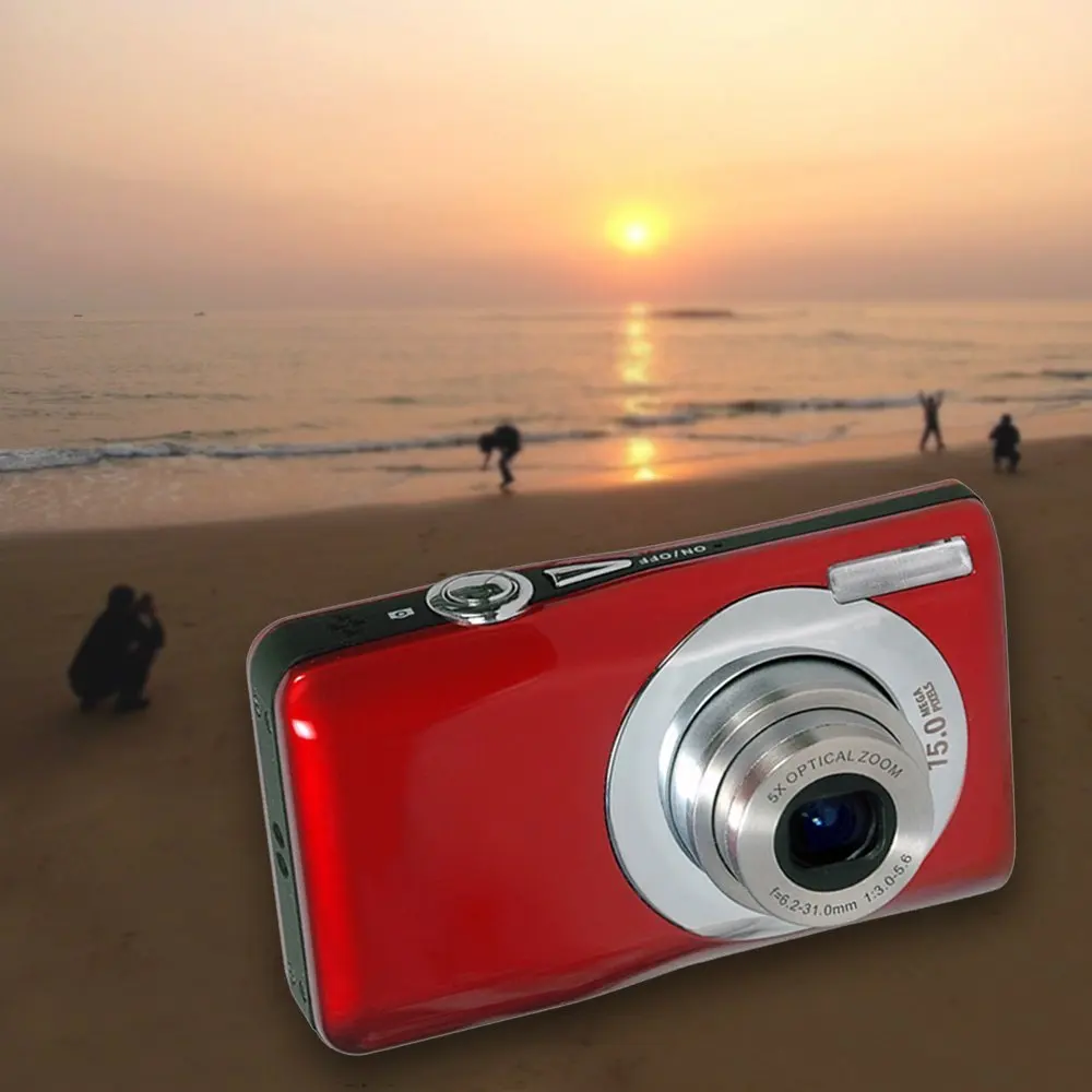 16.0Mega Pixel Optical Digital Camera with 2.7inch TFT 5X Optical Zoom Support 32G Anti-shape Face Detect Video with Sound