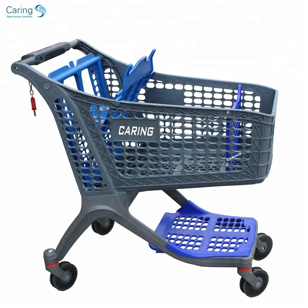 
Supermarket All Plastic Eco Shopping Trolleys 