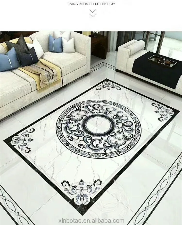 Interior decoration micro crystal and home marble floor design