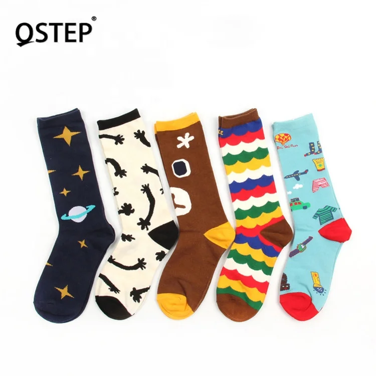 Лидер продаж дышащие носки в радужную полоску с пользовательским логотипом веселые забавные мужские на заказ