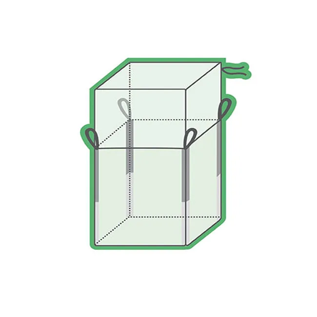 
Cross corner loop duffle top skirt top flat bottom FIBC bulk bags 