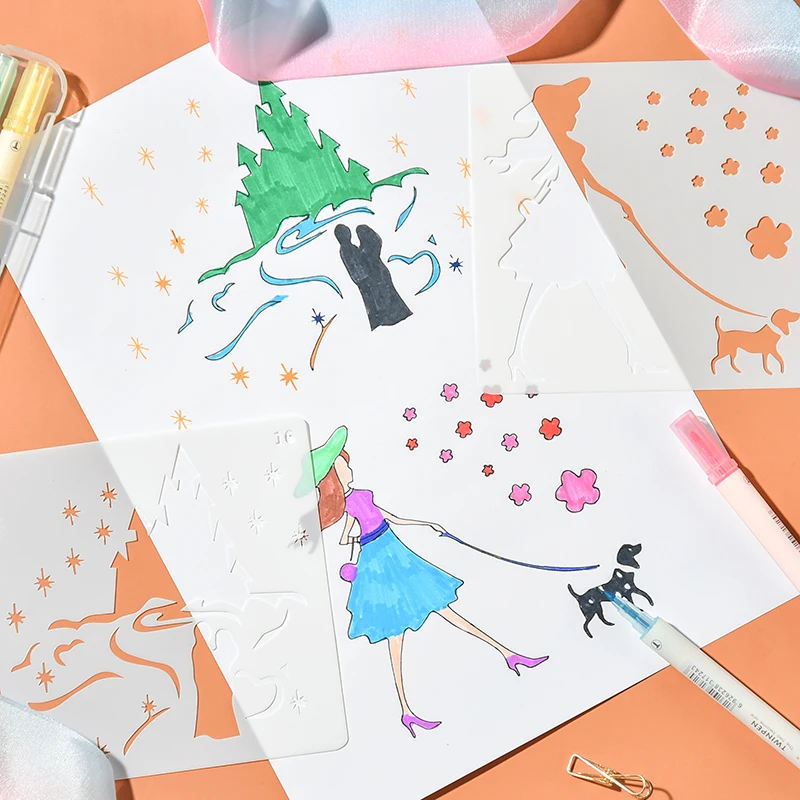 Трафареты для рисования AAGU, готовые к отправке, оптовая продажа