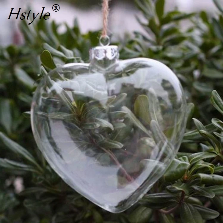 
Heart Shape Hanging Glass Bauble Flower Vase Decoration SD097 