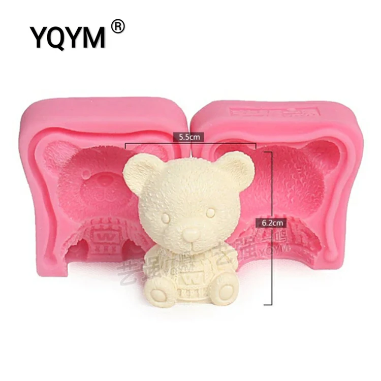Coffee ice bear 3D mini Bear shape Silicone Fondant Cake Mould Food Grade silicone mousse cake molds