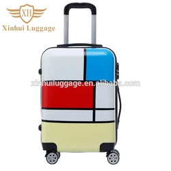 Custom made luggage printed suitcase travel airport oem luggage