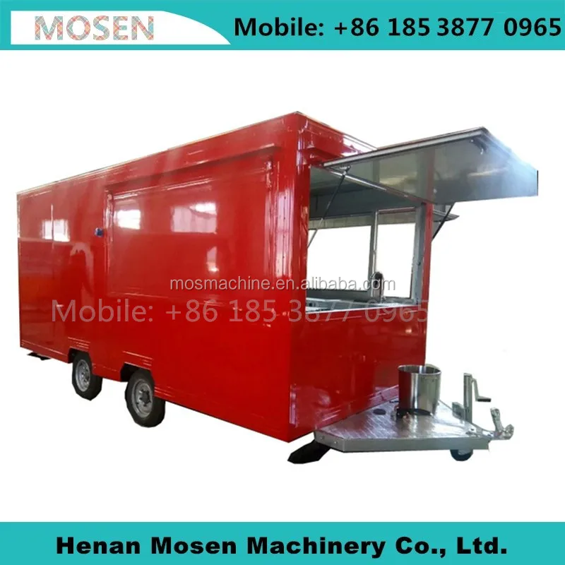 fast food mobile kitchen trailer ice cream vending fast food carts, hot dog cart, food cart for sale