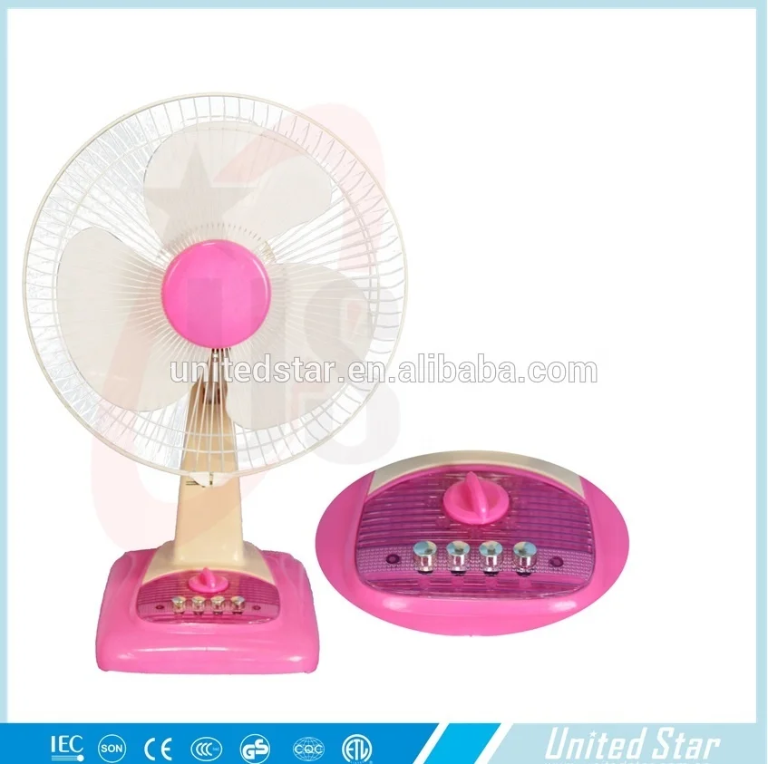 Electric Ac Power Low Power Consumption Orange 16Inch Table Fan