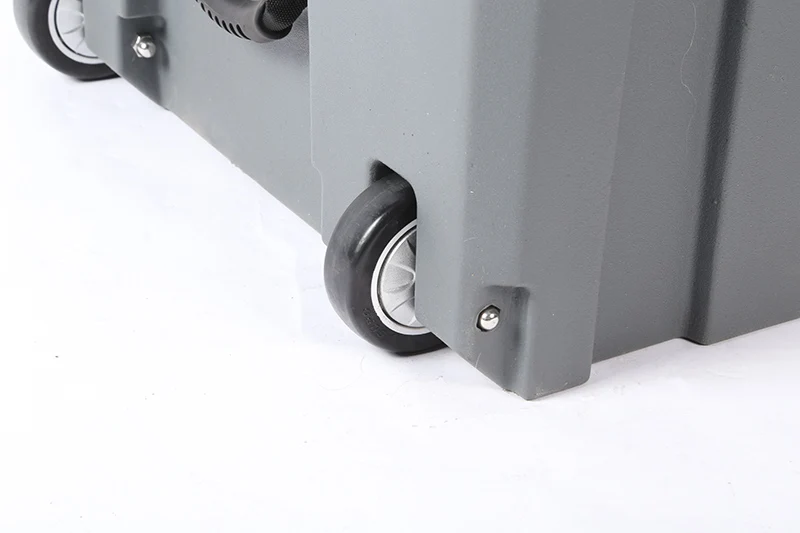 
248L roto molding plastic equipment case waterproof hard plastic tool box with wheels cargo case 