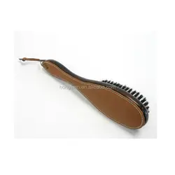 Wooden Handle Boar Bristle Hair Dust Out Mini Suit  Clothes Dust Brush for Hotel or Household