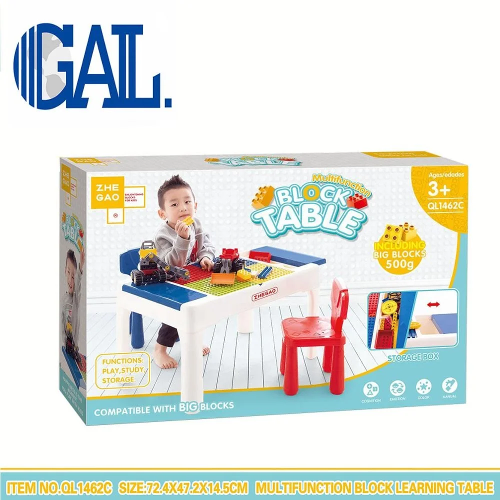 Funny Creative building mega blocks toys table plastic children playing learning block table