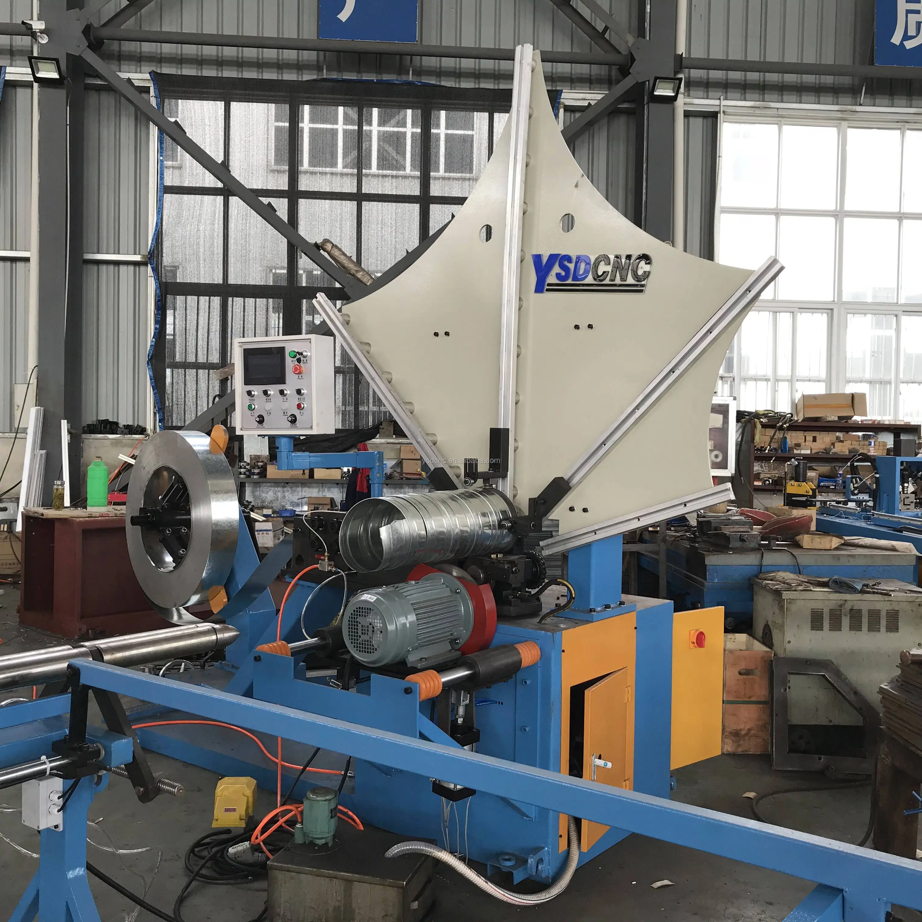 YSD-85/1500 China Supplier duct hvac automatic spiral duct making machine