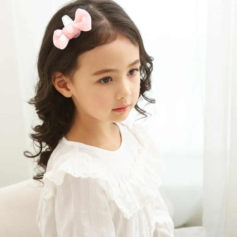 2018 New Korean Cute Baby Girl Fabric Hair Bow
