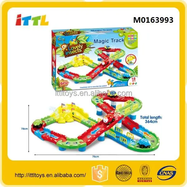 super toy track 1306cm length high speed crazy electric toy race track with charger