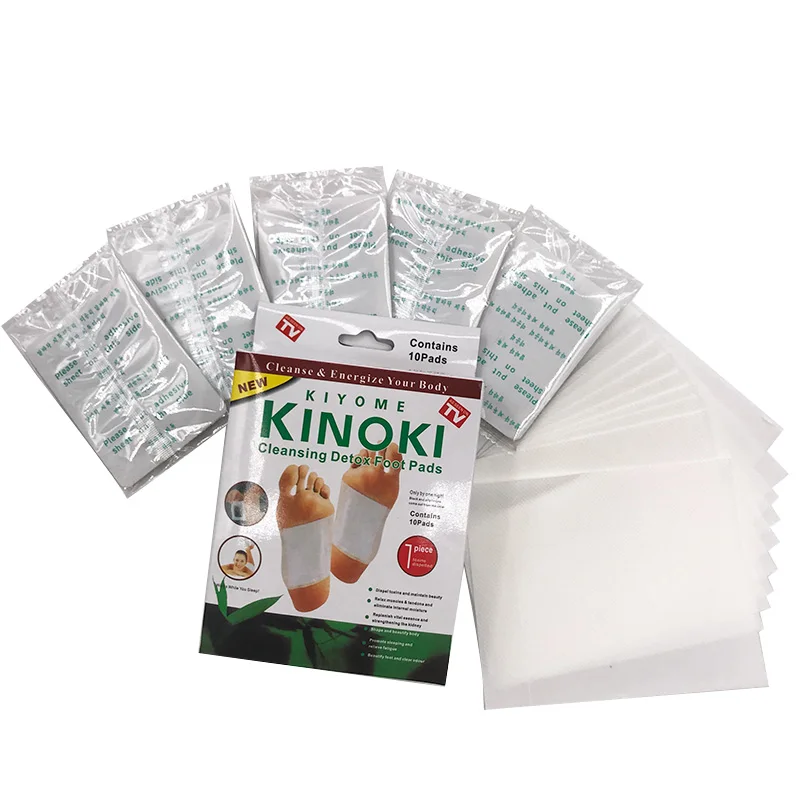Natural Adhesives Charcoal Detox Kinoki Foot Patches Adhesive Foot Pads