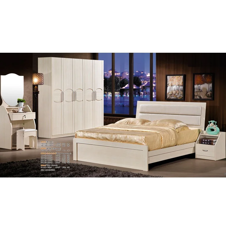 Bedroom Furniture Upholstered Bed Hotel Solid Wood Bed Modern Double Bed