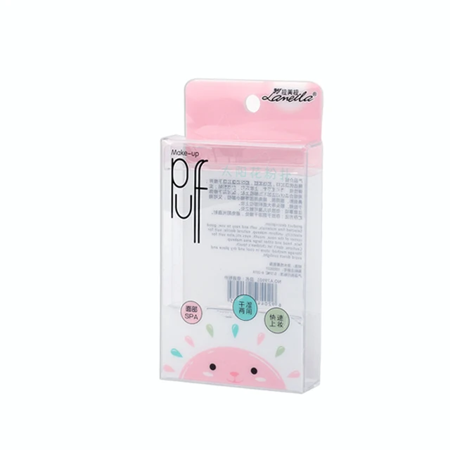 Clear Plastic Cosmetic Packaging Transparent PVC PET Plastic Packaging Boxes For Makeup Foam