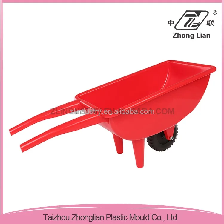 Wholesale durable outdoor home plastic toy kids wheelbarrow yellow