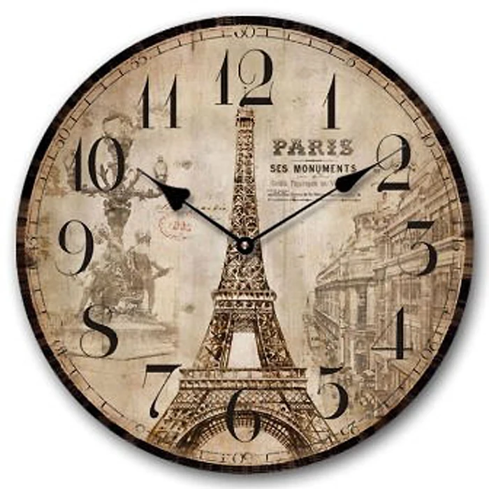 Hot sales customized wall clock easy to read Antique Old Style MDF Wall Clock quart movement for home decor