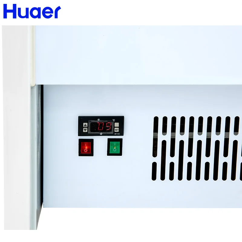 HUAER store portable open mini fridge for fruits and vegetables