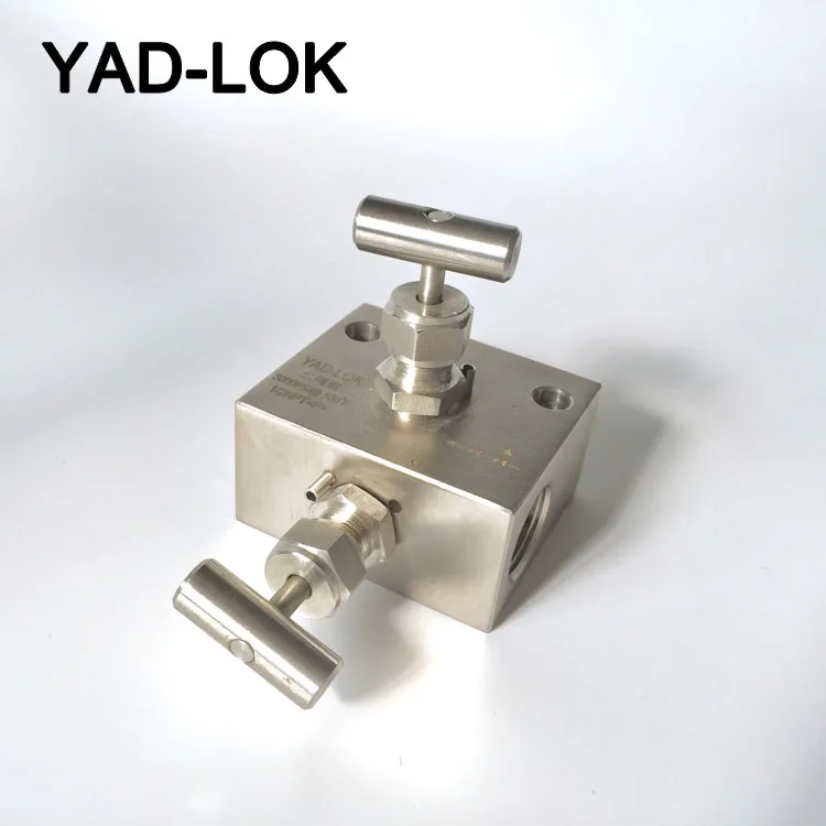 
YAD-LOK Low Cost General 1/4 inch Needle Valves Female thread two valve manifold for oil 
