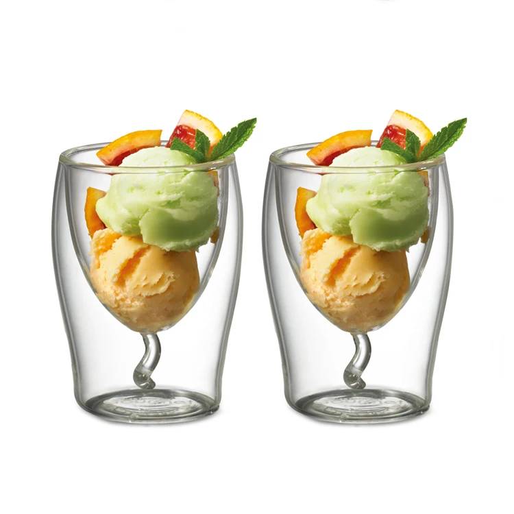 6 oz Kitchen Type Eco-Friendly Feature and Cups Type Glass Ice cream Cups
