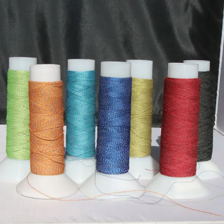 Good Quality Eco-friendly 120D Polyester Embroider Weaving Yarn Sewing Reflective Thread Color Lines