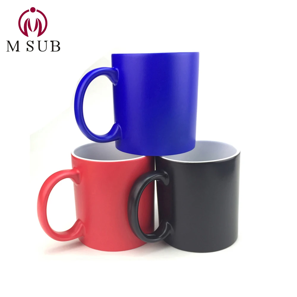 
Blank ceramic mug for sublimation custom photo color changing magic cup 