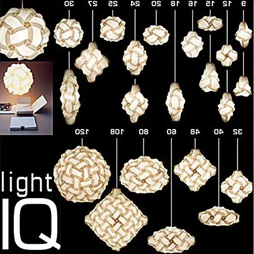 30pcs S M L Jigsaw Light Lamp Shade Elements Modern IQ Puzzle Ceiling Lampshade