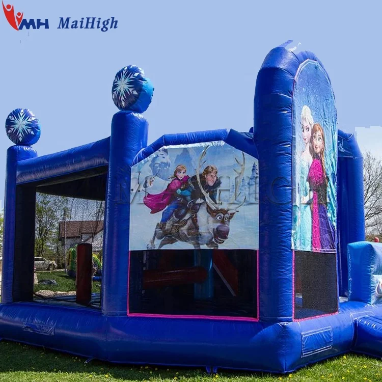 Frozen inflatable bouncer slide combo supplier inflatable castle slide