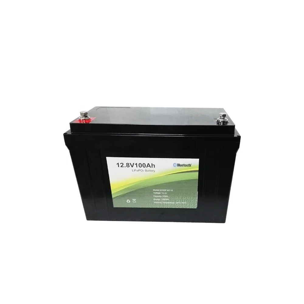 Popular LiFePO4 12v 100ah deep cycle lithium ion battery with software for AGV