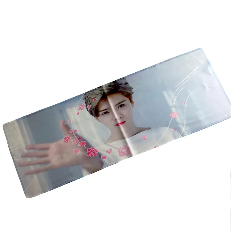 Custom Designs Eco-Friendly Material Printed microfiber kpop slogan towel with logo