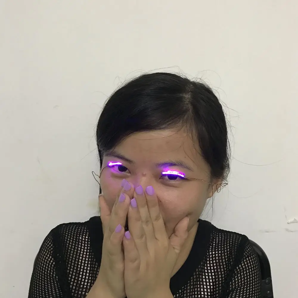Hot selling cool light colorful flashing LED eyelashes eyelash extension led lamp