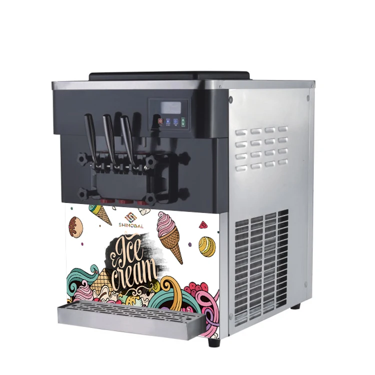 Hot Sale R492 Three Heads Yogurt Commercial Mini Soft Ice Cream Making Machine For Sale
