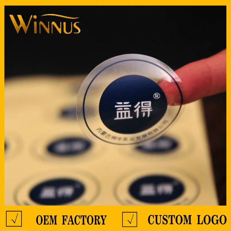 custom logo barcode print die cut self adhesive plastic transparent pvc stickers sheet hot stamping gold foil clear sticker