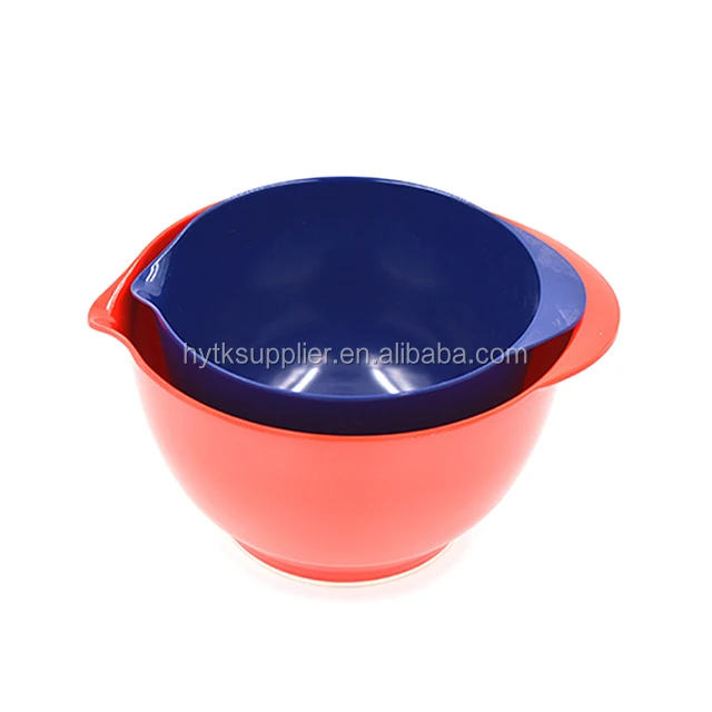 Customized Cheap Plastic Melamine Kitchen Gadgets Mixing Bowls With Handle