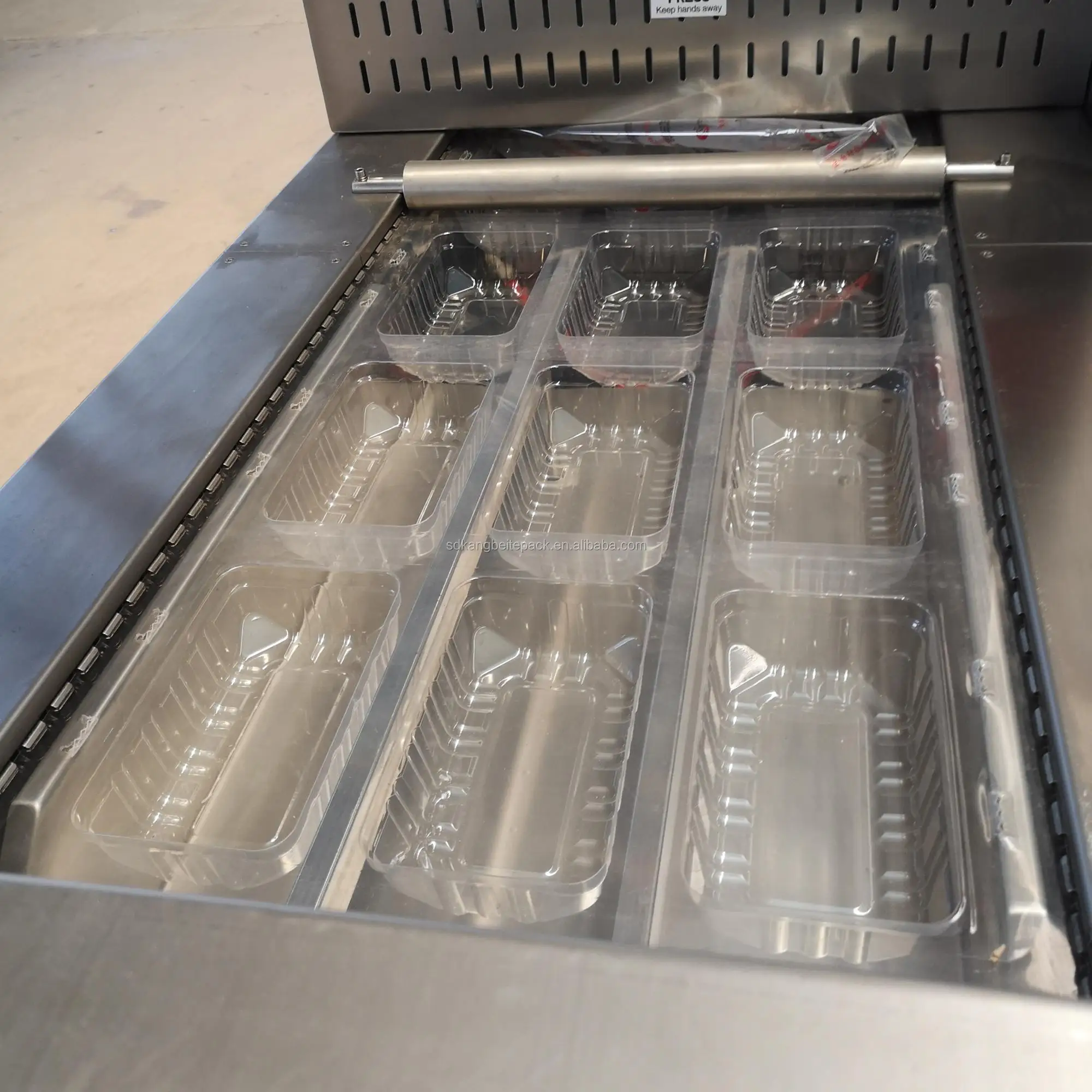 KANGBEITE CE certified fully automatic Nitrogen Gas Flushing Packing Machine for fresh Meat fast food  frozen seafood