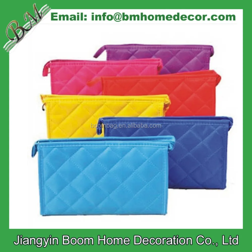 Custom Assorted Colors Travel Zipper Fashion Cosmetic Pouch Bag