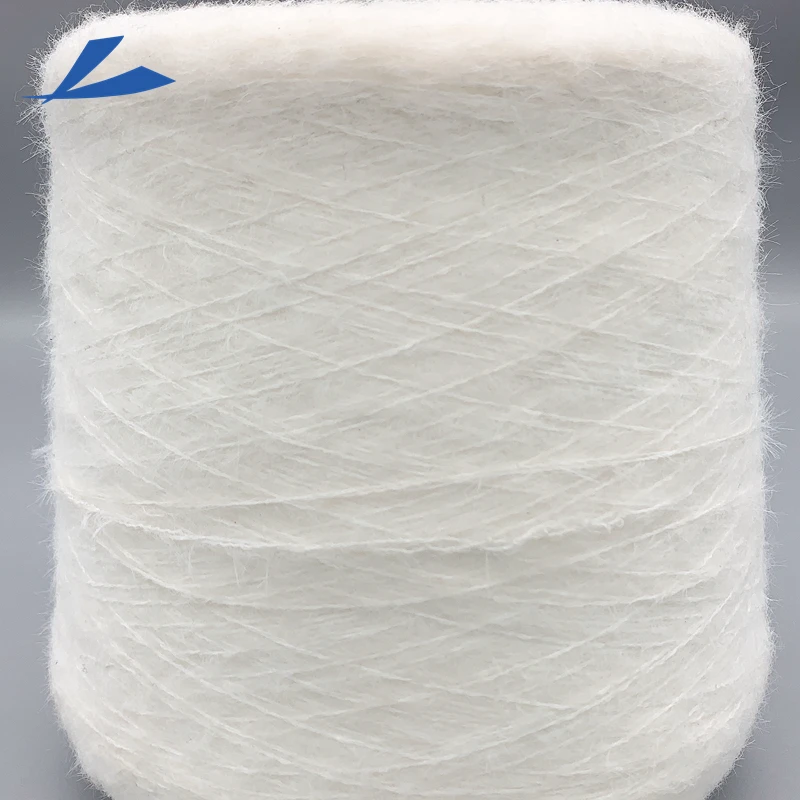 The popular 100% nylon mink yarn is used for crocheting fancy yarn