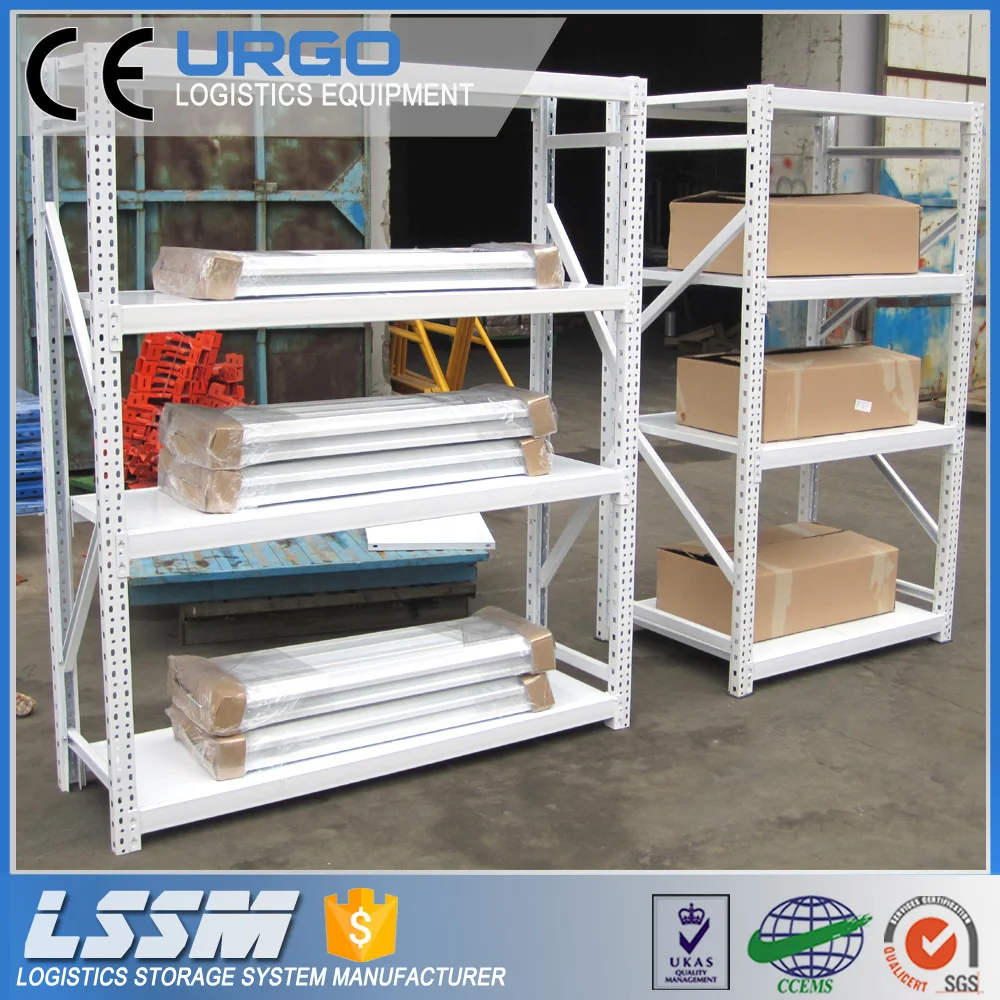 Warehouse storage longspan shelving and assembly is simple racking