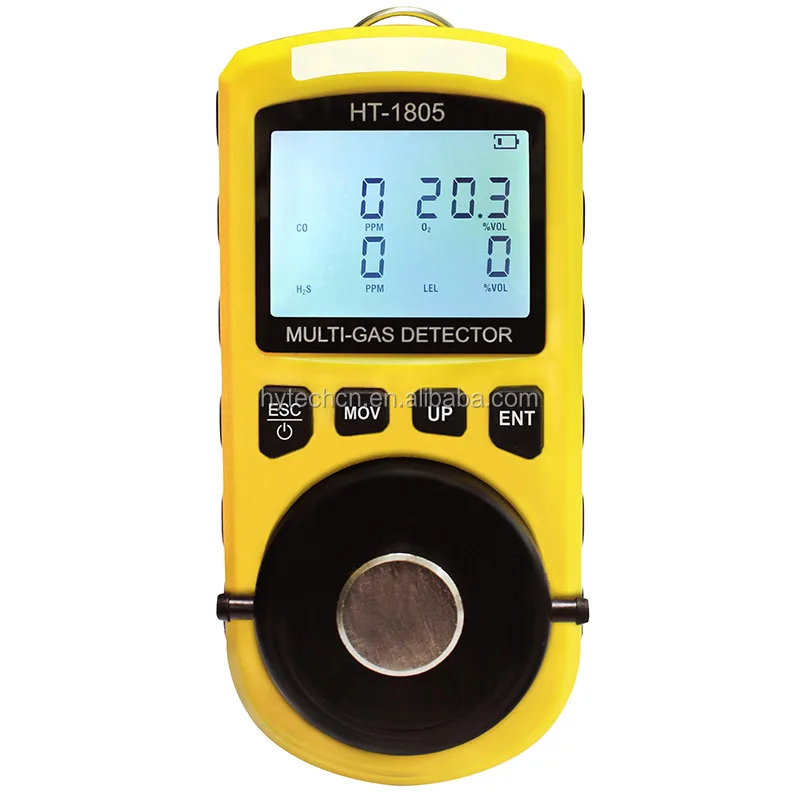 Портативный анализатор газа HT-1805 4 в 1, портативный тестер О2 CO H2S LEL, токсичный портативный мульти-детектор газа