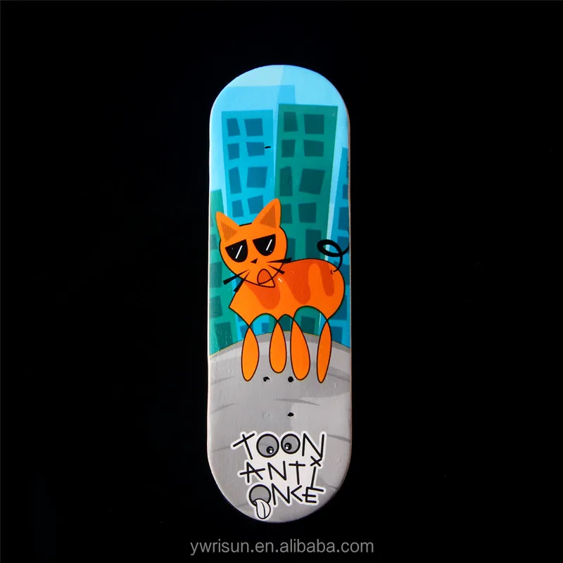 RSFN0027 Canadian Maple Wood Finger Skateboard Deck With Graphics
